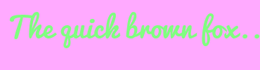 Image with Font Color 80FF80 and Background Color FFAAFF